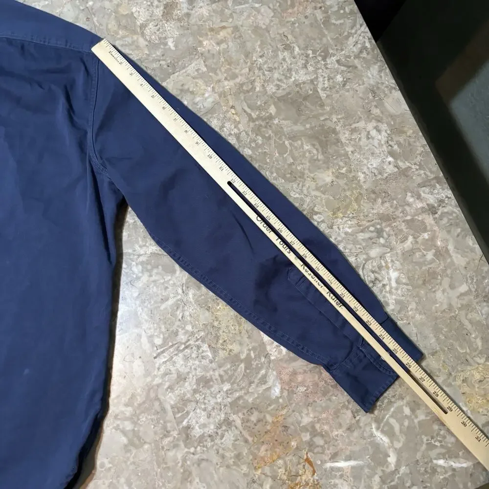 J Crew Shirt Mens XL Classic Blue Long Sleeve Button Oxford Cat Eye Buttons